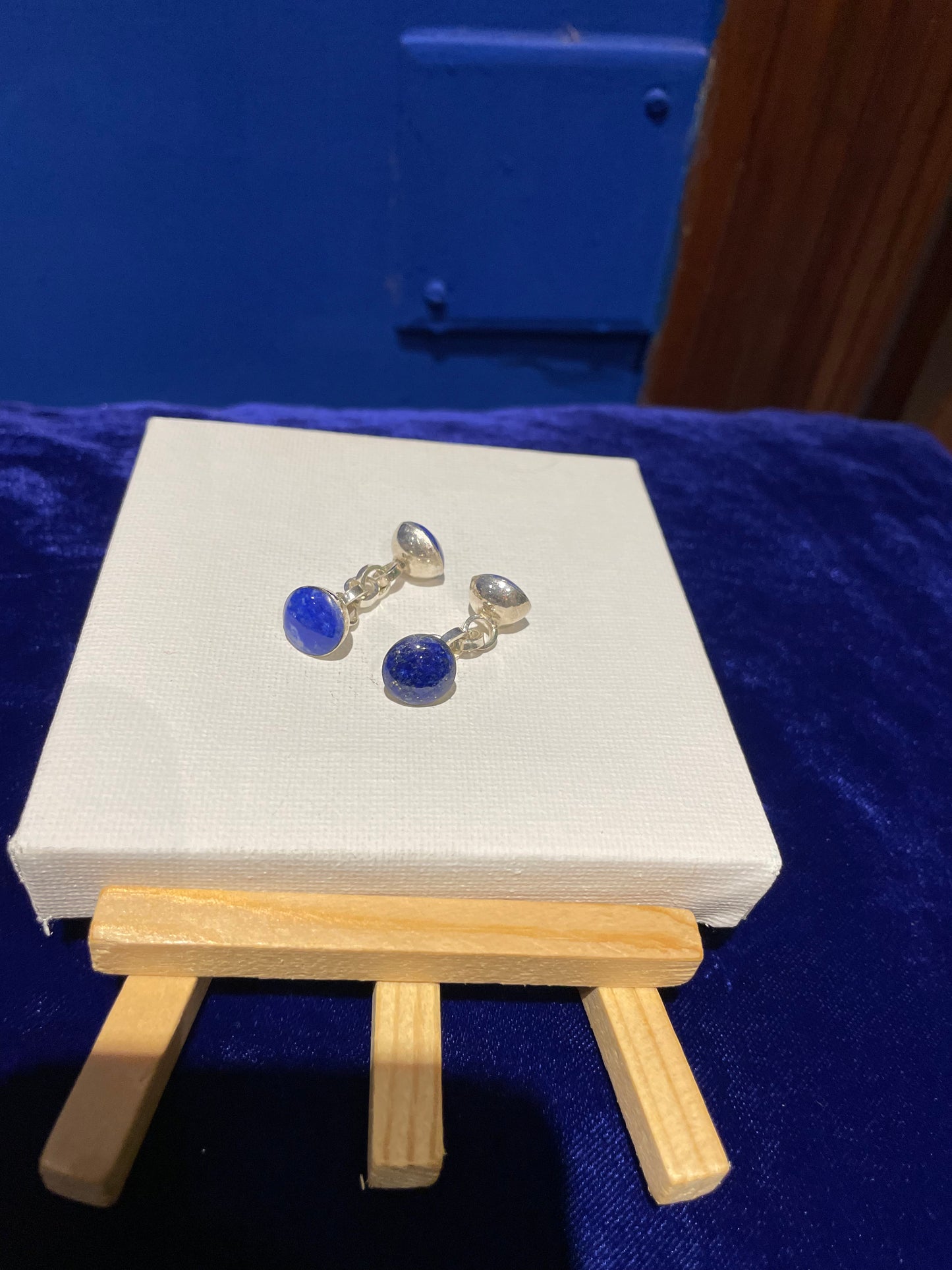 Lapis Lazuli Set in Silver Sterling Cufflinks